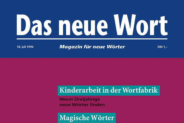 Adib Fricke, »Das neue Wort – Magazin für neue Wörter«, Volume 5, Kasseler Kunstverein 1996