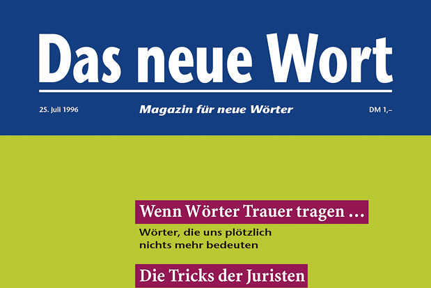 Adib Fricke, »Das neue Wort – Magazin für neue Wörter«, Volume 6, Kasseler Kunstverein 1996