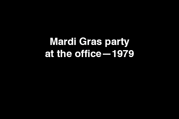 Mardi Gras party at the office—1979