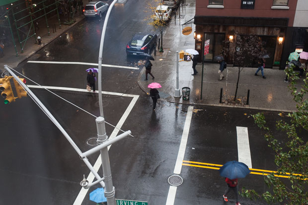 "New York", 2014, Rain in NYC, from the photo series "Situations"