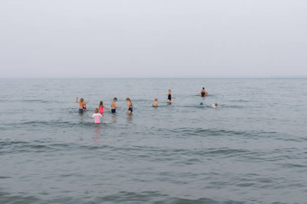"Denmark", 2019, Bathing in the Sea, from the series "Situations"